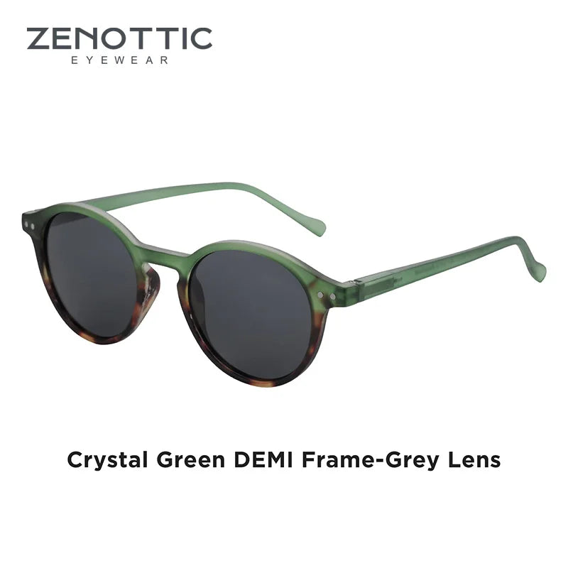 ZENOTTIC Retro Polarized Sunglasses 2026 2025 Men Women Vintage Small Round Frame Sun Glasses Polarized Lens UV400 Goggles Shade