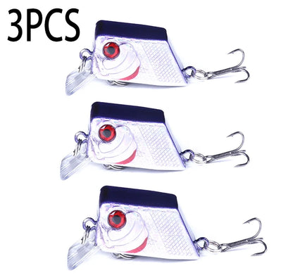 Hengjia 4.5cm 7g Square Crankbait Fishing Wobbler Diving Swimming Bait for Bass Pike Artificial Fishing Tackle