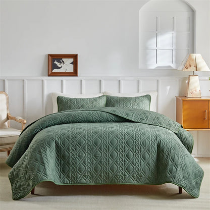 Quilt Bedding Sets, Lightweight Soft Bedspread Coverlet with Pillow Cases, Quilted Blanket Thin Comforter Bed Cover, All Season