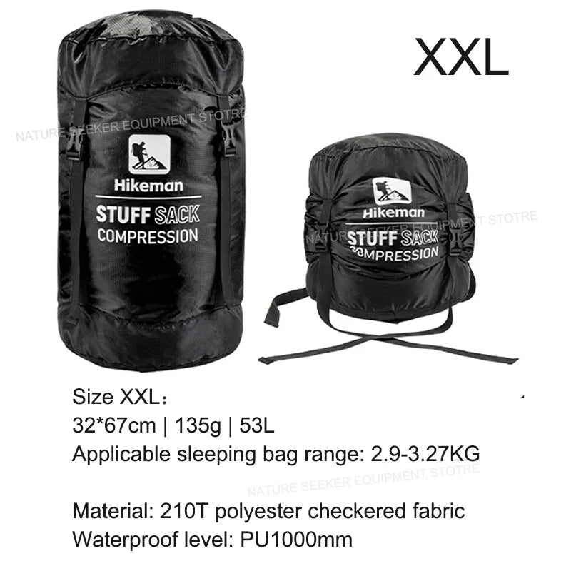 HIKEMAN Compression Stuff Sack for Sleeping Bag Outdoor Camping Backpacking Hiking Gear Storage Bags