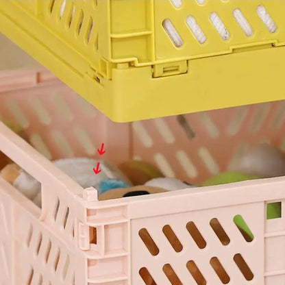 Foldable Storage Basket Wardrobe Organizer Box Kitchen Bathroom Accessories Gadgets For Clothes Toy Spices Condiments Vegetables