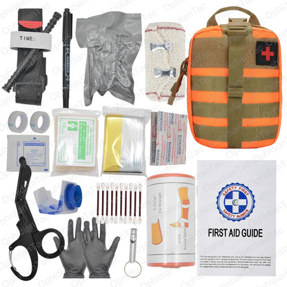 17 Piece First Aid Kit IFAK Emergency Tourniquet Chest Seal Survival Gear and Equipment Belt Molle Car Travel Hiking