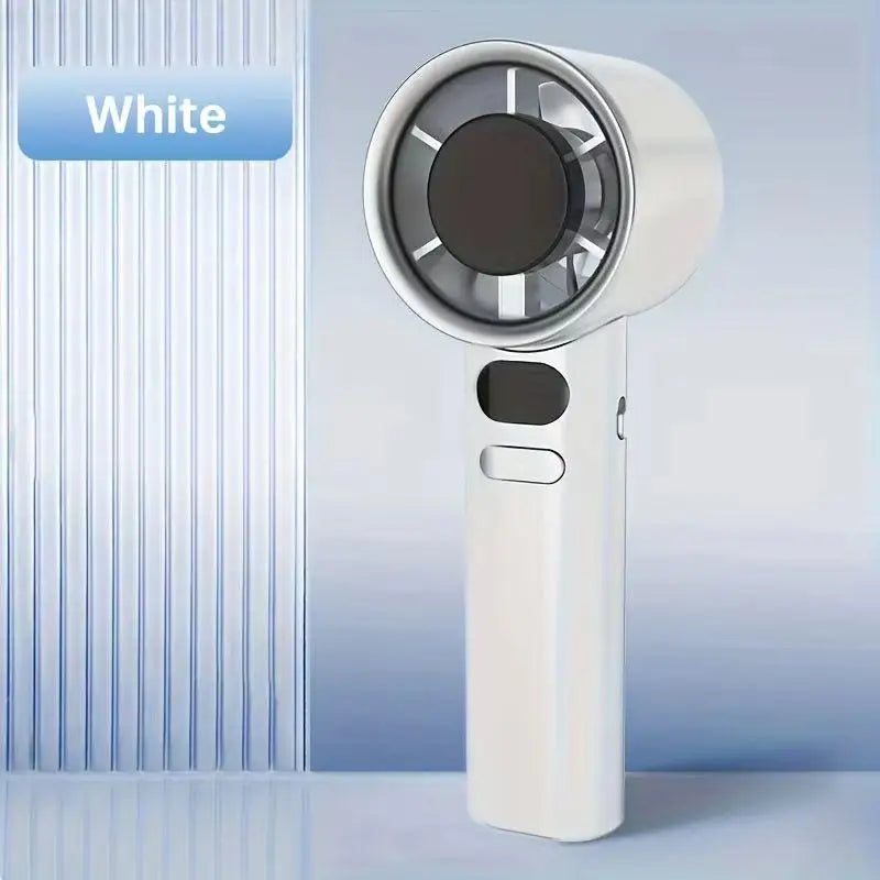 Portable Turbo Handheld Fan, High Speed USB Rechargeable Mini Bladeless Personal Fan for Travel