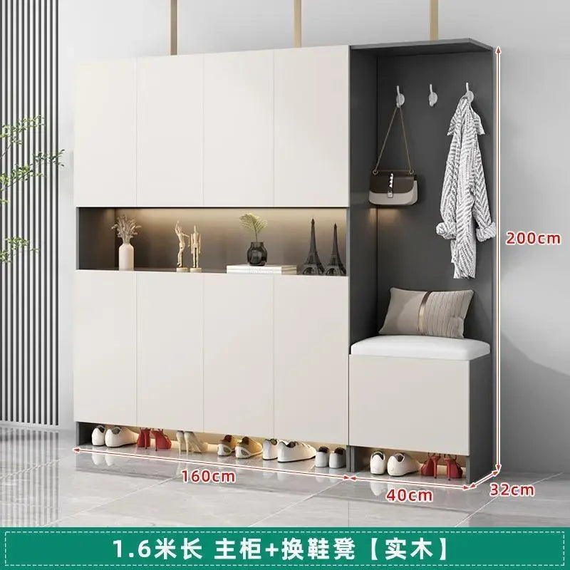 Living Room Shoe Cabinet Solid Wood Home Entrance Cabinet Display Household Door Locker Sideboards Szafki Do Salonu Furniture
