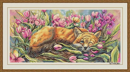 Beautiful Fox Cross Stich Embroidery Set Electronic Drawing Cross Stich Needlework PDF By Email 15TH