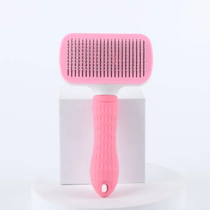 Dog Cat Self-Cleaning Grooming Brush Durable Pet Hair Remover Comb Anti-Slip Dematting Tool Pet Accessories