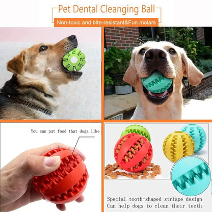Pet Dog Toys Toy Funny Interactive Elasticity soft Ball Dog Chew Toy For Dog Tooth Clean Ball Food Extra-tough Rubber Ball Dogs