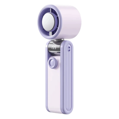 Foldable Design Portable Handheld Fan Portable Quiet Mini Pocket Fan Digital Display Silent Operation Desktop Fan Handheld Use