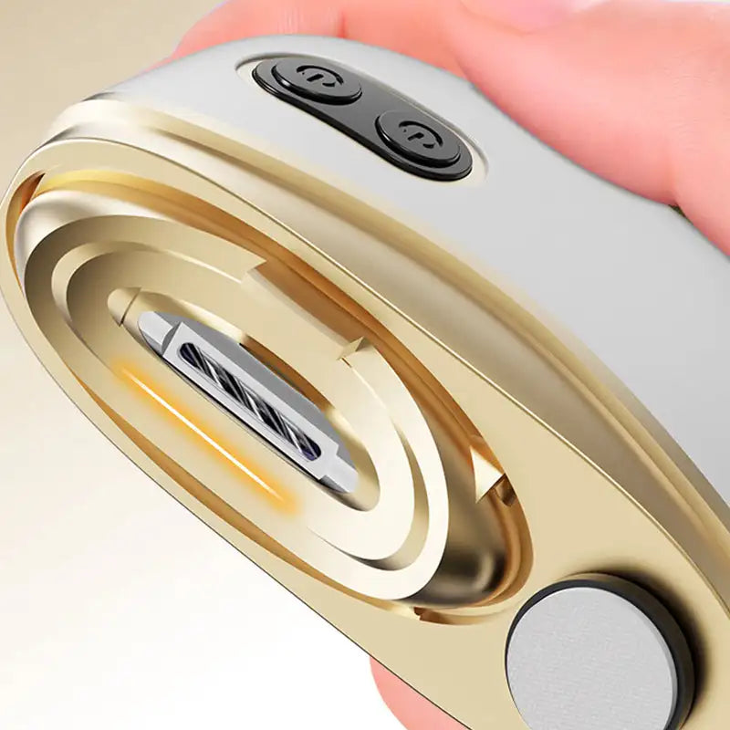 2 In 1 Electric Nail Clipper Polisher, Electric Nail Polishers With Light , File Organizers, Adult Baby Fingernail Toe Scissors