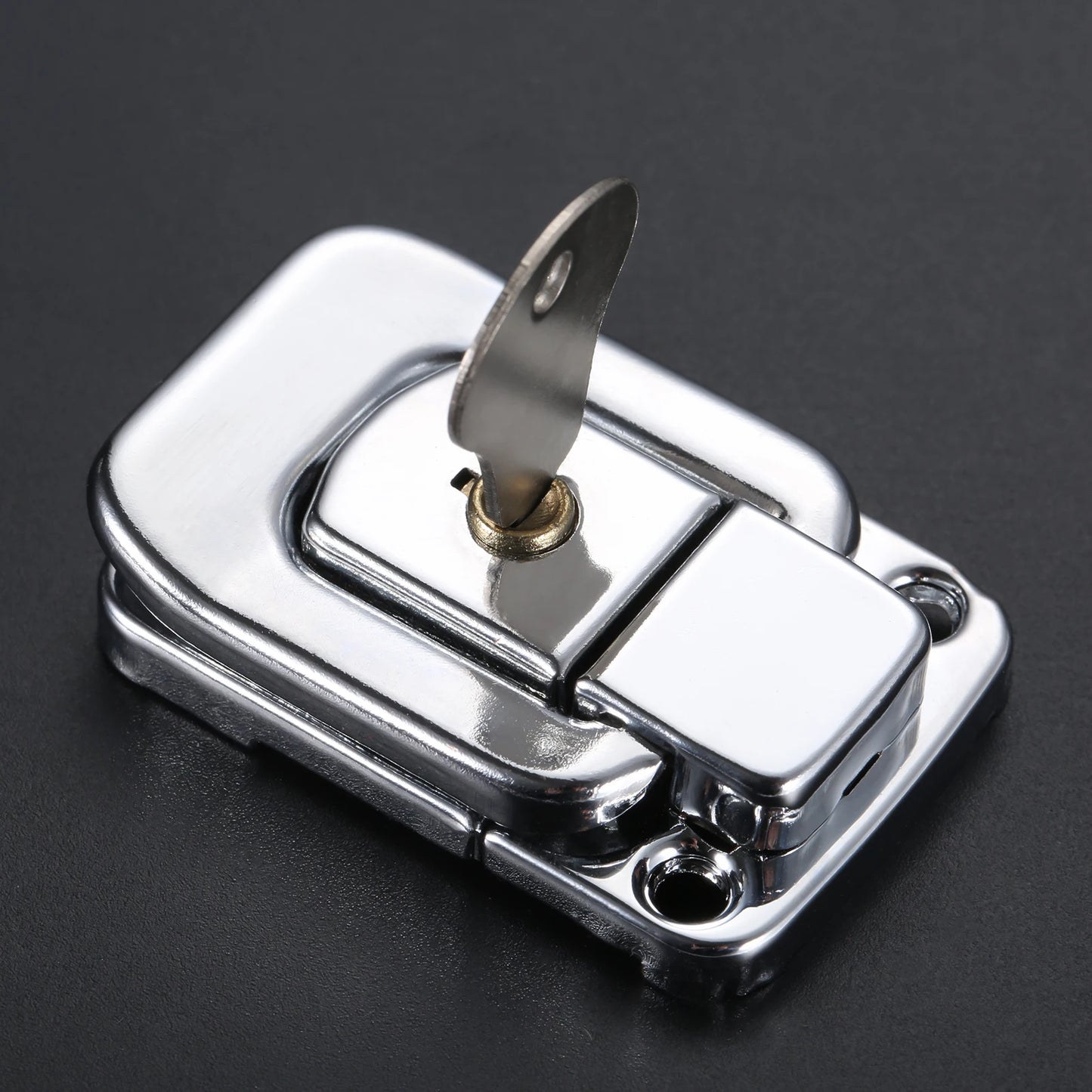 1set Suitcase Toggle Catch Hasp with Keys Safety Metal Square Locker 48*31mm Spring Latch Briefcase Luggage Air Flight Case