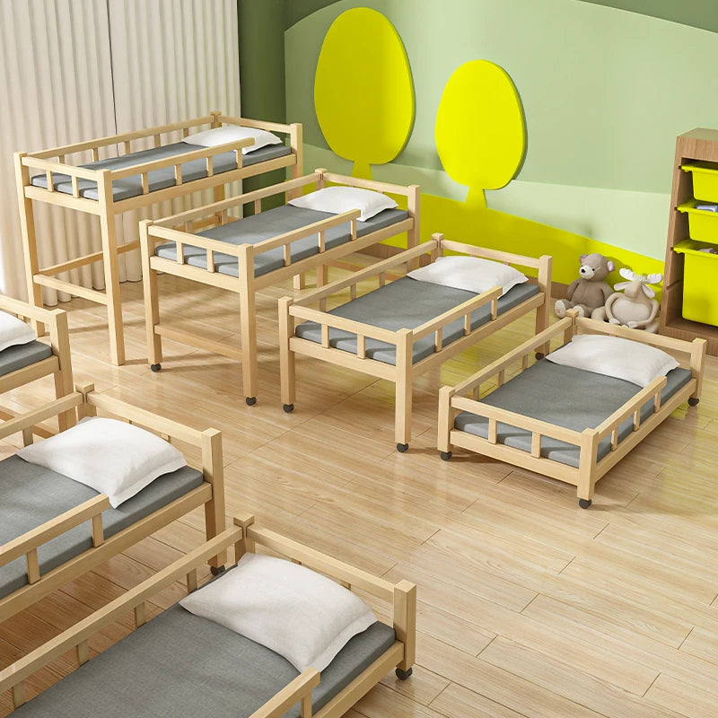 Upper And Lower Beds Push-pull Beds Log Economical Nap Beds Kindergarten Care Classes Pine Four-layer