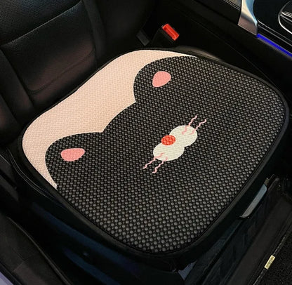 Comfortable Cute Car Seat Covers Ice Silk Cartoon Car Seat Protector Cushion Cute Car Accessories Universal Seat Covers Full Set