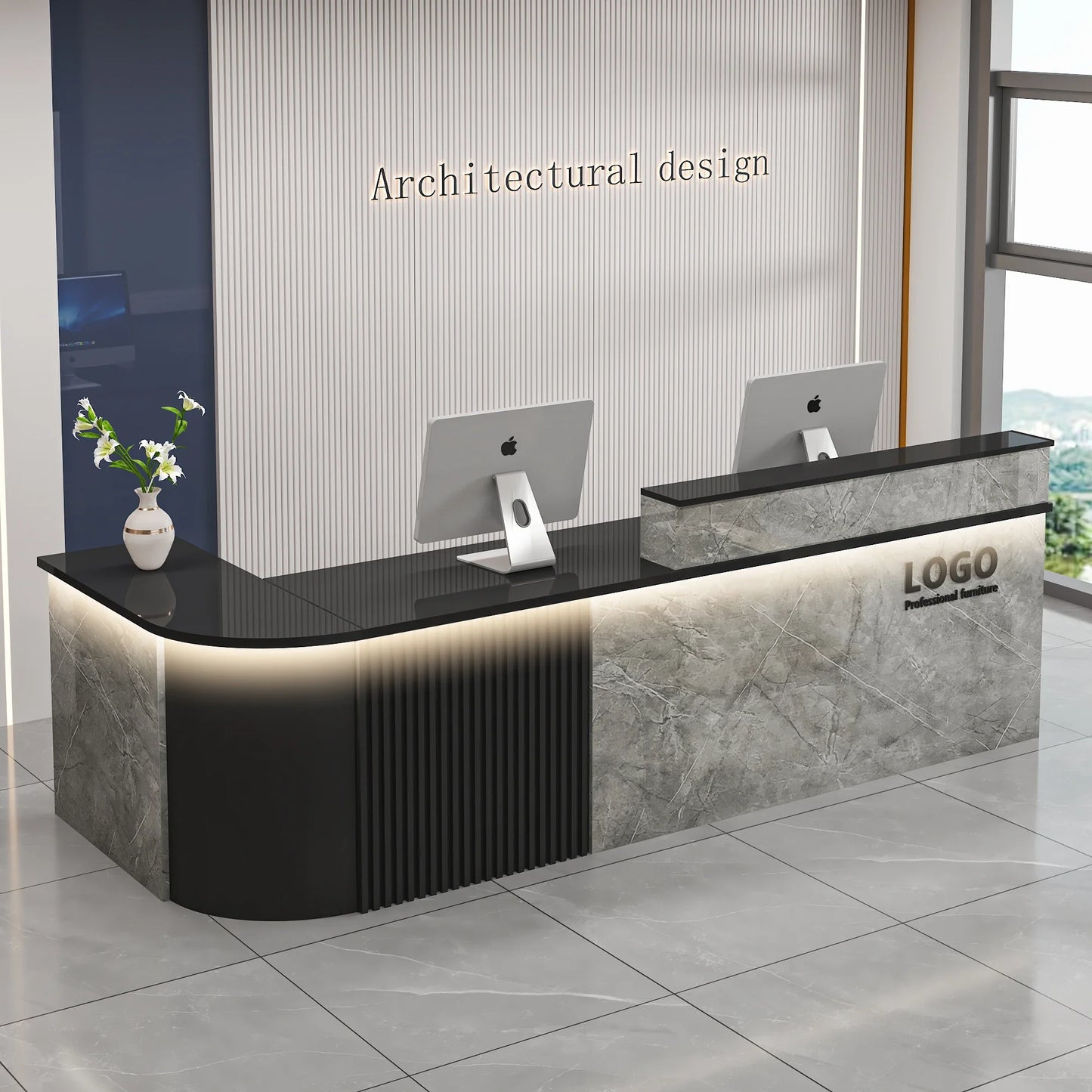 Professional Office Bar Counter Simple Luxury Beauty Design Reception Desk Modern Salon Bancone Bar Lusso Commercial Furniture