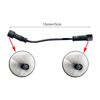 IP67 Solar Light Conversions 1 to 2 Splitter DC To 2Pin Plugs Intelligent Triage Universal Waterproof Connector Male Female Wire