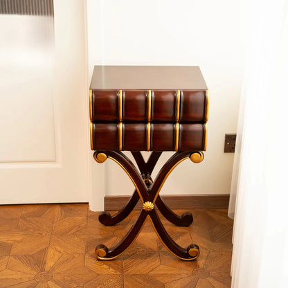 Solid wood coffee table with crossed legs for family living room furniture console table bedroom sofa