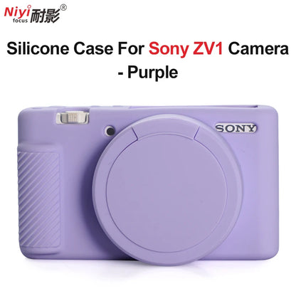 for Sony ZV1 Camera Soft Silicone Case Body Cover Protector Frame Skin for Sony ZV1 Camera ZV1 Glass Film Screen Protector