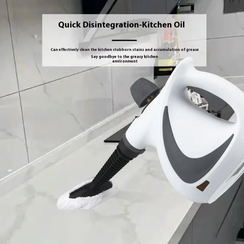 1050W Handheld Steam Cleaner High Temperature Pressurized with 9Pc Accessory Kitchen Range Hood Disinfection & Cleaning Steamer