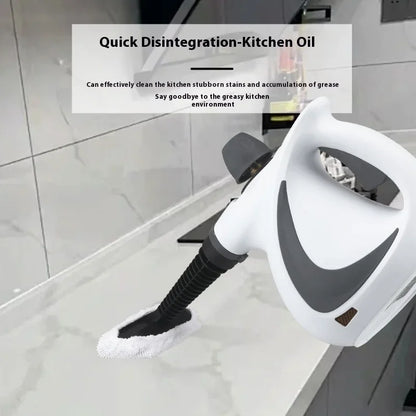 1050W Handheld Steam Cleaner High Temperature Pressurized with 9Pc Accessory Kitchen Range Hood Disinfection & Cleaning Steamer