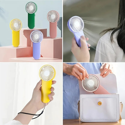 Portable Handheld Mini Fan,Powered by AA Batteries,Adjustable Single Speed, Ideal for Outdoor Use,Lightweight and Compact Design