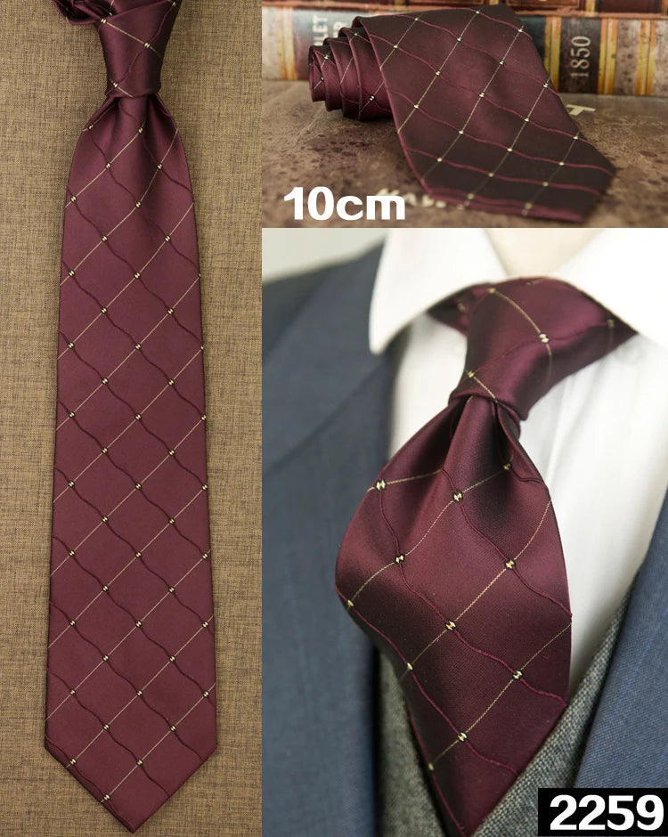 Ties Unusual Pattern Checked Abstract Polka Dots Stripes 100% Silk Jacquard Woven Fashion Brand New Casual Formal Party