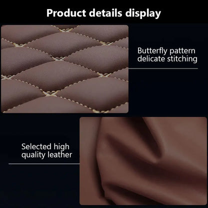 SEAMETAL Car Floor Mats PU Waterproof Foot Pads 4Pcs Universal Auto Carpet Interior Floor Mat Anti Scratch Feet Pads Cushion