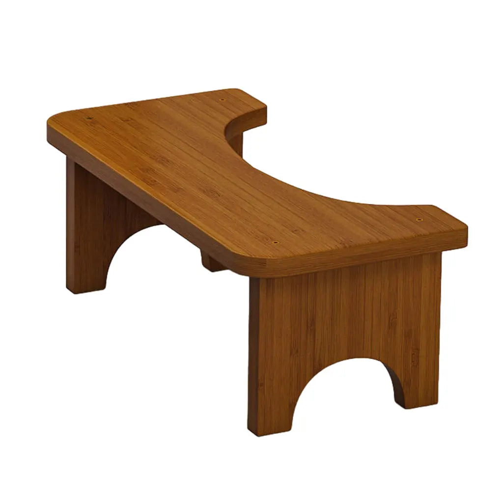 Bamboo Toilet Stool Bathroom Waterproof Non Slide Poop Seat Adult Holder Washroom Closestool Squat Bench for Home Travel
