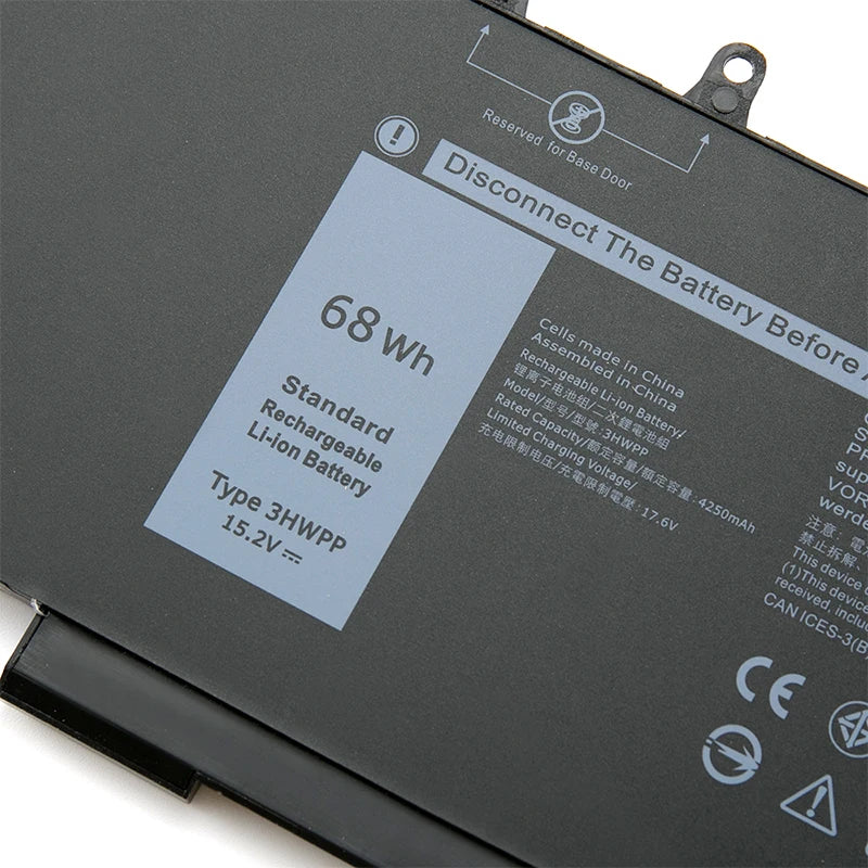 3HWPP Laptop Battery 68Wh For Dell Latitude 5401 5501 5410 5411 5510 5511, For Dell Precision 3541 3550 3551 1VY7F N2NLL P80F003