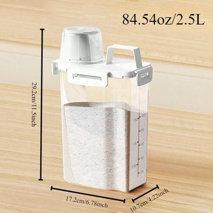 2.5L Covered Moisture-proof Sealed Storage Container - Used for Grain, Nut, Flour, Rice Food Storage Boxes