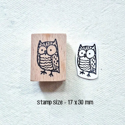 Stamp Scrapbooking Night Owl Journaling Supplies Kawaii Stationary Birds Wooden Stamps