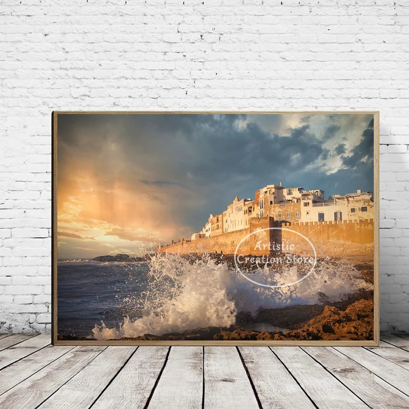 Morocco Essaouira Sunset Cultural Attractions Art Print Canvas Painting Wall Picture Modern Living Room Wall Home Decor Gifts