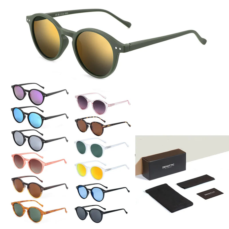ZENOTTIC Retro Polarized Sunglasses 2026 2025 Men Women Vintage Small Round Frame Sun Glasses Polarized Lens UV400 Goggles Shade