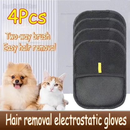 Pet Grooming Gloves Static Dedusting Brush Pet Hair Remover Brush Removing Dog Cat Hair From Sofa Carpet Clothes Pet Products