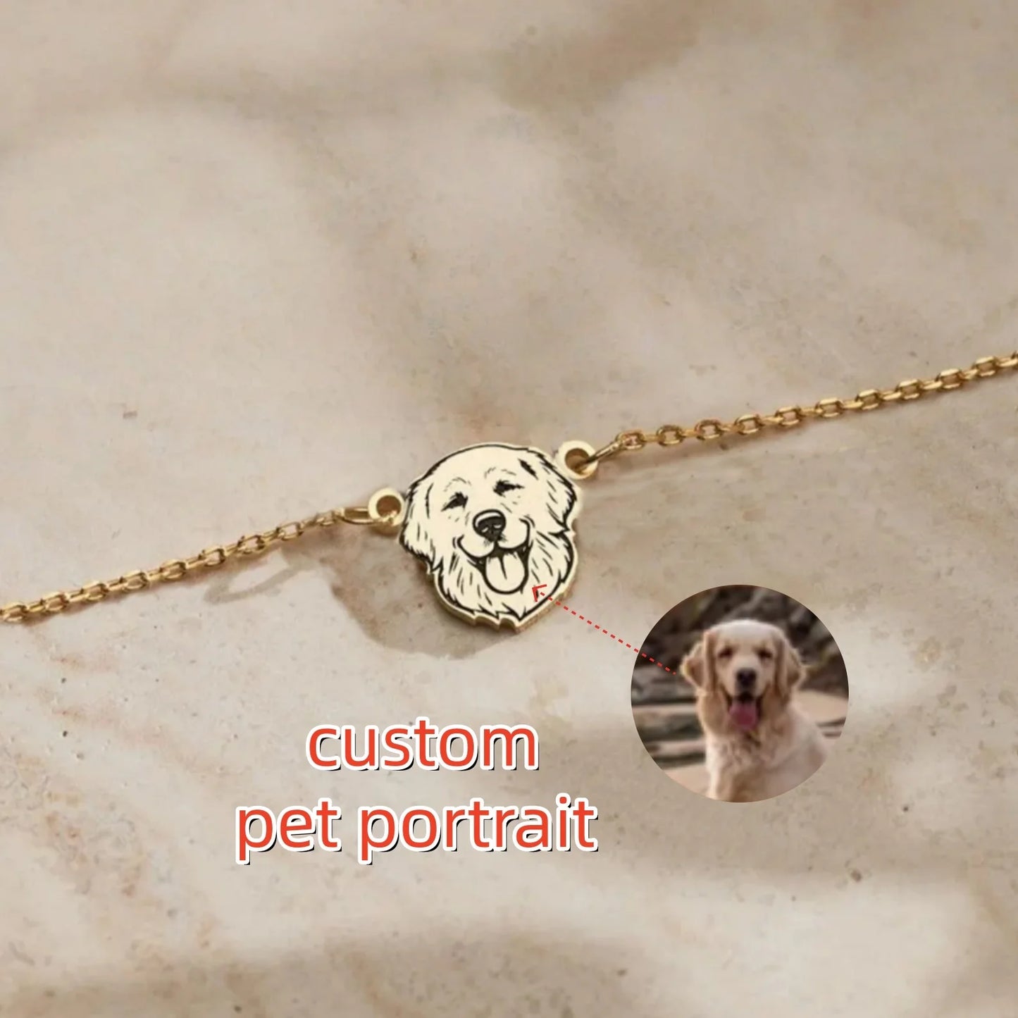 Custom Pet Portrait Necklace Pet Memorial Jewelry Pet Name Necklace Engraved Necklace Dog & Cat Necklace Women Necklace
