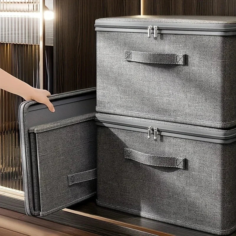 Stackable Waterproof Storage Boxes-Multi-Purpose Organizers forCloset,Bedroom,KitchenOffice,Ideal for Toys,Books,Clothes Storage