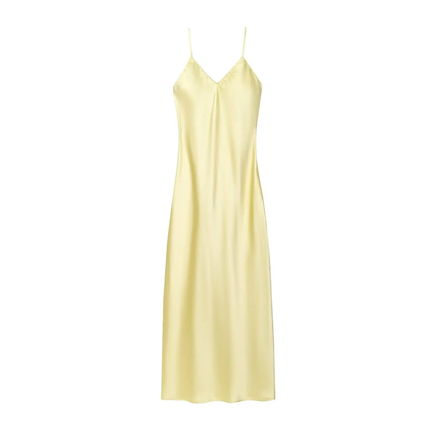 KONDALA Fall Women Sexy Stain Long Dress Thin Strap Backless Slim Long Dress New 2025 Fashion Summer  Party Long Slim Dress