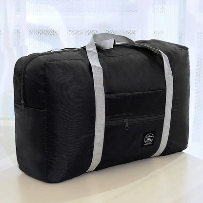 HOMEFISH Foldable Travel Tote Bag for Women, Lightweight Carry-on Luggage Bag Large Capacity Casual Sports Bag, Ideal for Short