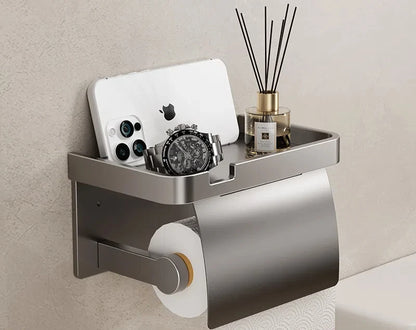 Cream White Toilet Tissue Box Wall Mounted Non Perforated Toilet Bathroom Toilet Paper Box Roll Paper Toilet Paper Storage Rack