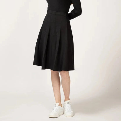 Elegant Woman Clothing Skirts Loose Knitting Luxury Skirt Women Autumn Knitted Female Black Knit Clothes Autumn Outfits Spring