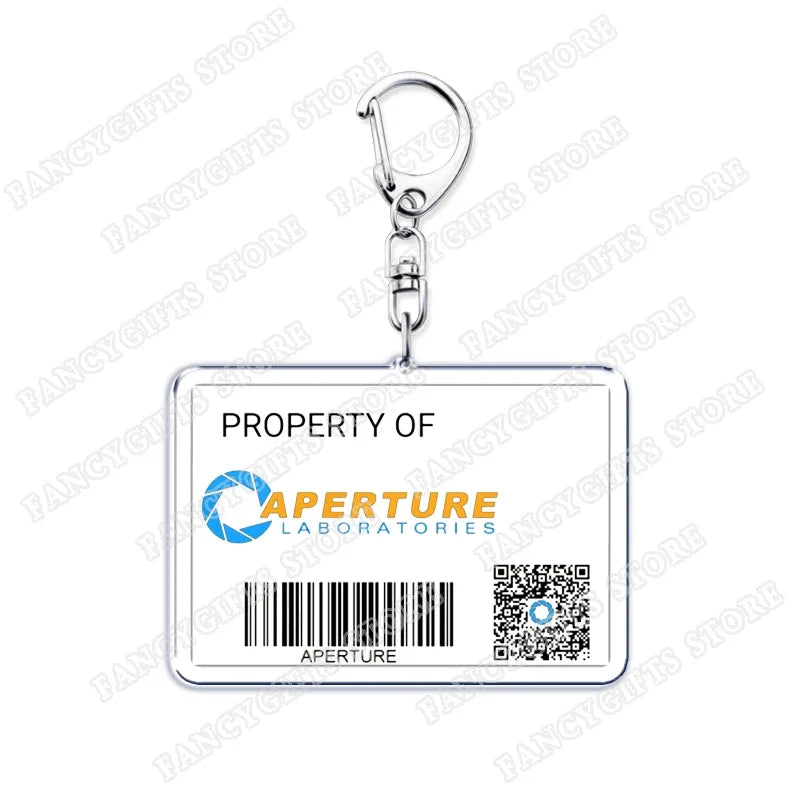 Trending Video Game Keychains for Accessories Bag Glados Aperture Laboratories Science Keyrings Jewelry Gamer Fans Gaming Gifts