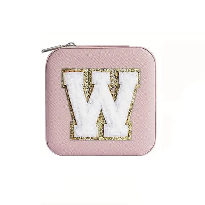 New Creative Letter Jewelry Box Portable Travel Ring Necklace Stud Earrings Storage Box
