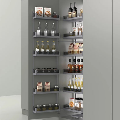 Tall Kitchen Cabinet Organizer With Pull-Out Sliding Basket Pantry Storage Unit For Efficient Drawers Storage