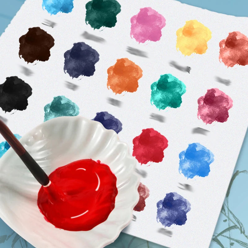 Marie's Chinese Painting Pigment 12/24/36 Colors 5ml/Tube,Watercolor Sumi Painting for Adults,Gift for Thanksgiving&Christmas