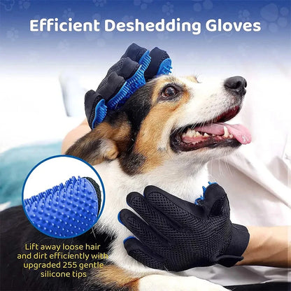 Popular Pet Grooming Glove Cats/Dogs Brush Pet Grooming Brush Bath Cleaning Glove Pet Hair Removal Deshedding Brush Glove