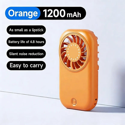 Portable Fan Mini Quiet Handheld Personal USB Rechargeable Fan Operated for Home Office Outdoor Travel, 1200mAh Hands Fans