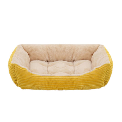 Pet Cat Dog Bed Cozy Square Plush Kennel Puppy Sofa Bed Small Large Dog Sleep Pad Portable Pet Bed Nest Pet Supplies Accessories