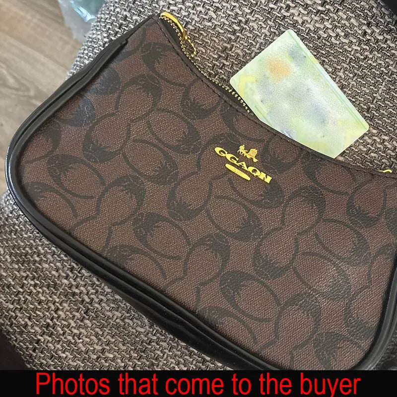 Fashion Women Geometric Print PVC Bag Chain Decor Underarm Bag Multifunctional Shoulder Crossbody Handbag Daily Use