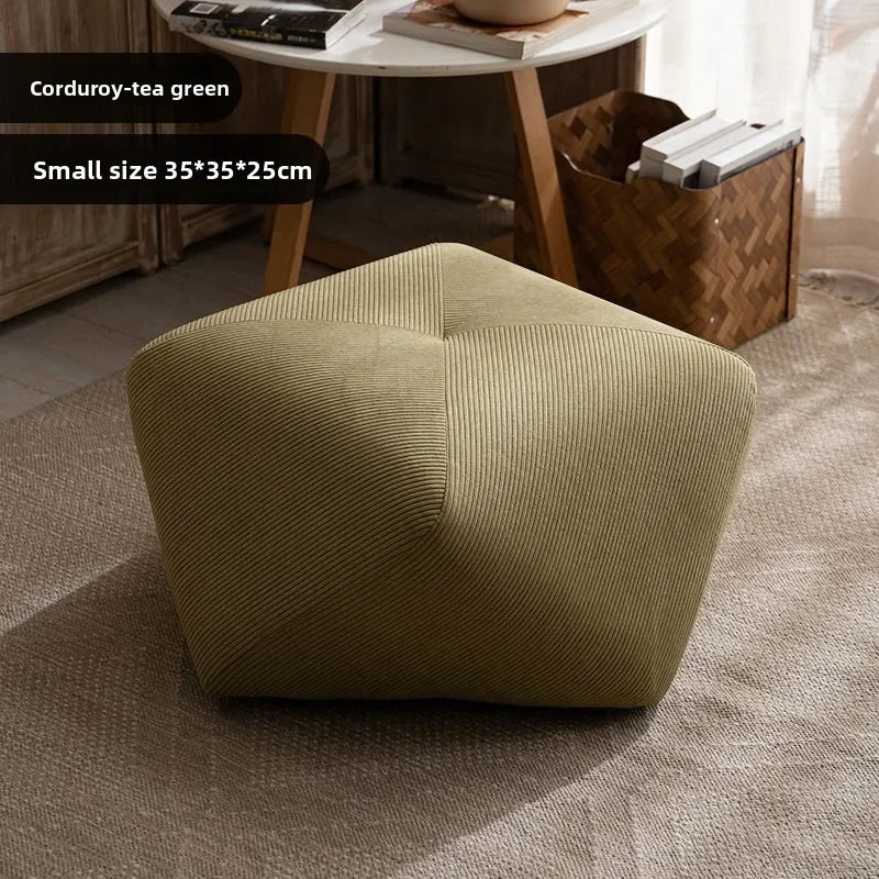 Solid wood octagonal stool for home use, shoe changing sofa, footrest, low stool, makeup seat, pedestal