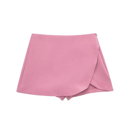 2025 Black Mini Skirt Shorts Woman Fashion Asymmetric Skort For Women High Waist Short Skirts Woman Summer Casual Shorts