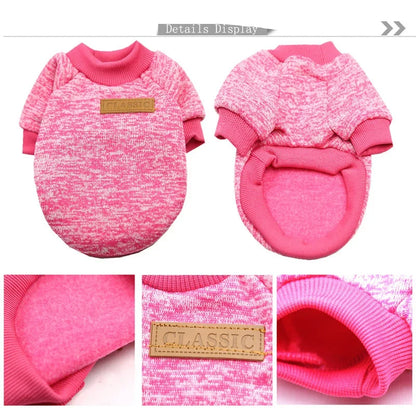 Cute Dog Clothes for Small Dogs Soft Pet Dog Sweater Clothing for Dog Winter Chihuahua Clothes Classic Pet Outfit Accessories