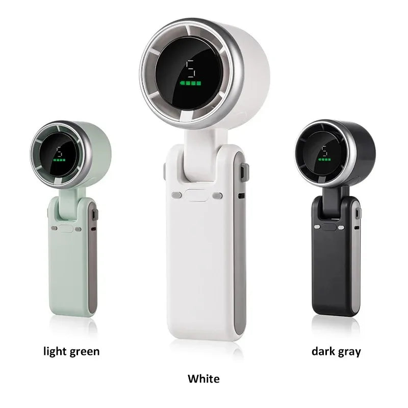 Portable Mini Handheld Fan Multi-functional Foldable Fan USB Rechargeable Mini Turbine Fan Mini Table Fan